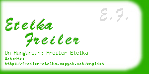 etelka freiler business card